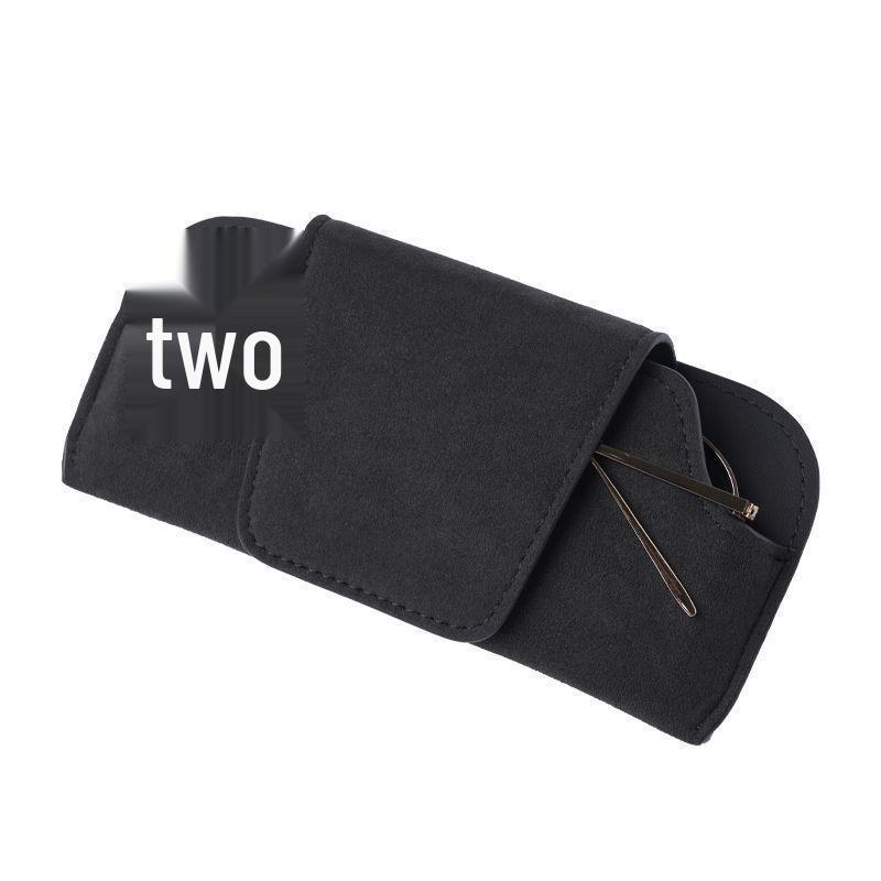 Multi-functional Suede Car Visor Storage - Sunglasses and Contact Lens Clip