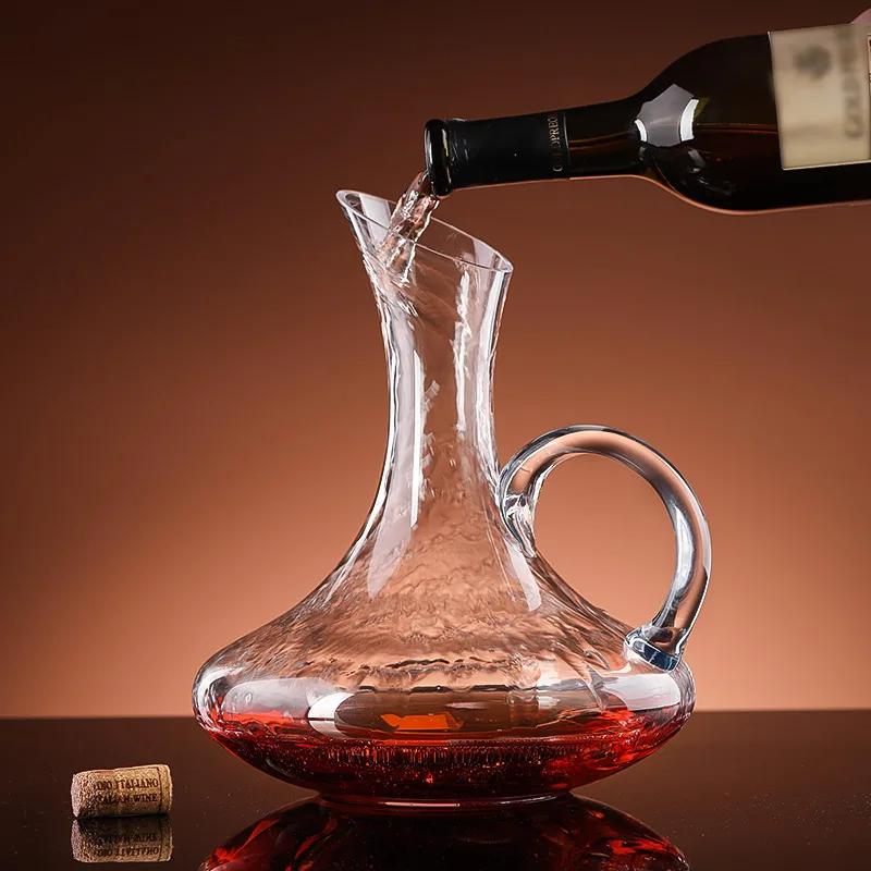 1500ml Red Wine Decanter Carafe Lead Free Glass Decanter Superior Wine Aerator Wine Dispenser Wine Aerator for Party Home