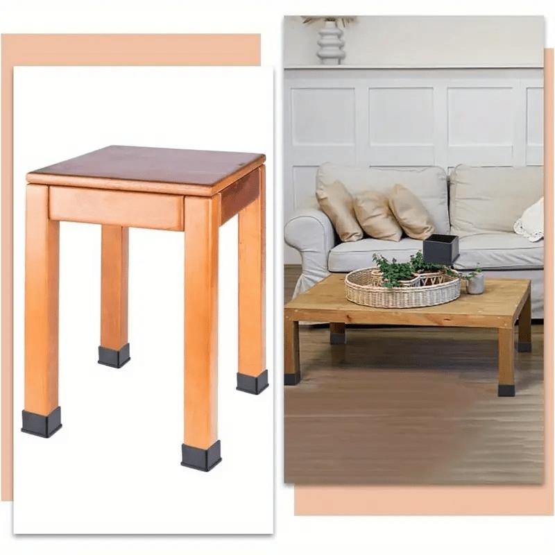 40*40/50*50mm12 piece square silent, wear-resistant, anti slip table and chair footrest table leg pad