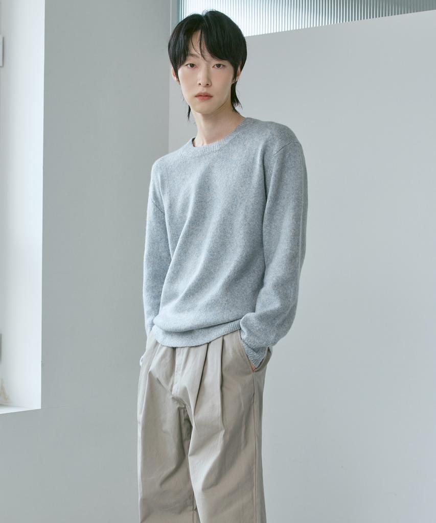 210EDIT Unisex Multicolor Round Knit [Melan Blue]_Zf4Sw082