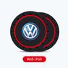 OPQ1 For Volkswagen VW Car Coasters Water Cup Slots Non-Slip Mat Waterproof Drink Pad Scirocco Passat Polo B5 B6 B7 CC Tiguan Sharan