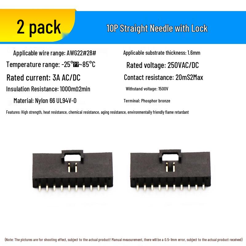 2.54 Lockable DuPont Connector: 2P & 3/4/10P Straight/Bent Pin Header MX2.54 Socket