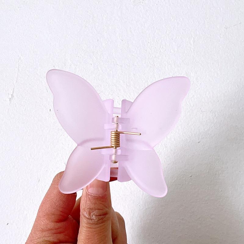 Matte Transparente Schmetterling Haar Krallen Clips für Frauen Mädchen Elegante Dekorieren Haarnadeln Stirnbänder Mode Koreanische Haar Zubehör