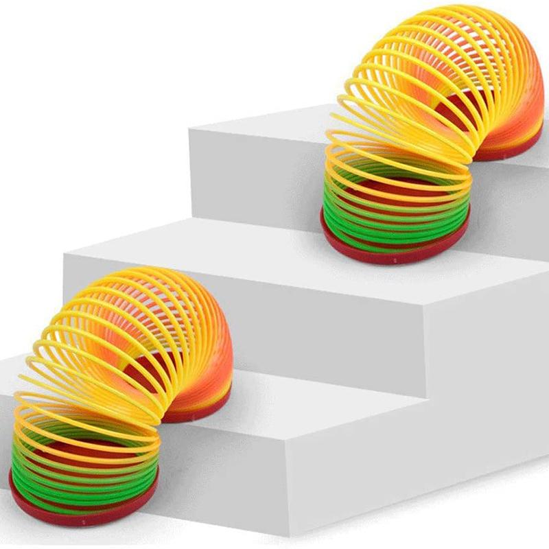 Color Rainbow Circle Funny Magic Toys Early Development Educational Folding Plastic Spring Coil Children'S Creative Magical Toys