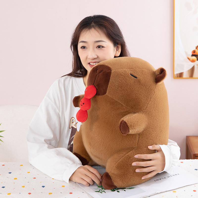 Stretchable Capybara Sugared Gourd Plush Toy Cute Fabric Doll Birthday Animal