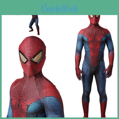 El Asombroso Traje de Spider-man Body de Spandex Azul y Rojo Para Niños y Adultos