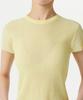MUSINSA STANDARD WOMAN Women'S Sheer Textured Crew Neck Short Sleeve Knit [Lemon]