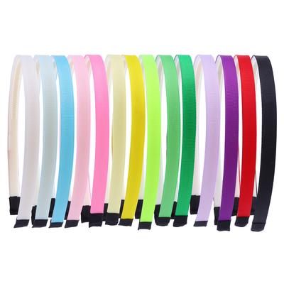15 ks Grosgrain Řemeslné Čelenky pro Dívky Jednobarevné Čelenky se Zuby DIY Řemeslné Vlasové Čelenky Vlasové Doplňky
