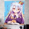 Anime No Game No Life Tapestry Bohemian Tarot Hippie Wall Hanging Dorm Kawaii Shiro Girl LARGE Wall Art for Bedroom Living Room