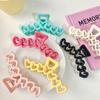 Acrylic Heart Hair Claw Hollow Shark Clip Personalized Love Hair Clip  Travel