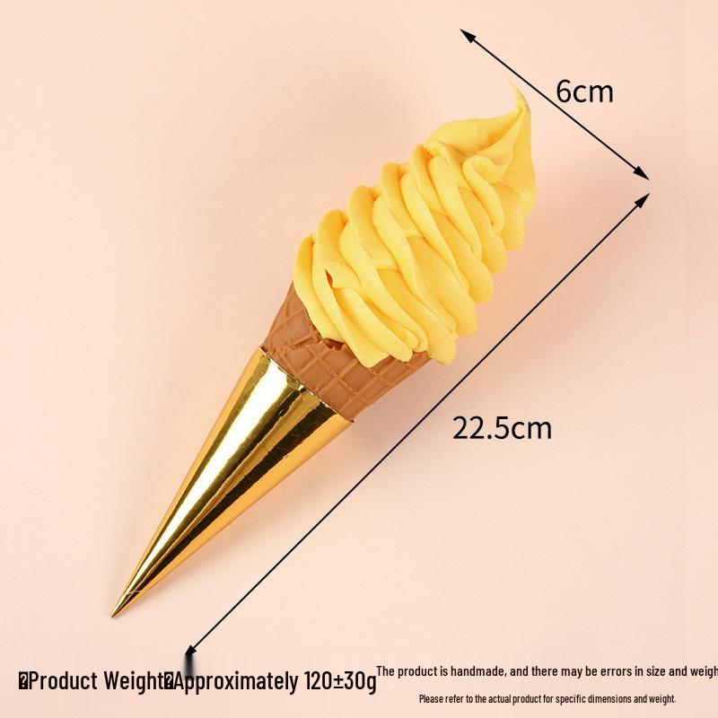 Simulation Torch Ice Cream Cone Model - Fake Dessert Display Prop for Ice Cream Shops