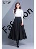 Pocket Style Elastic Waist Mid-Length Slimming Skirt – Women’s High Waist Versatile Swing Skirt, Plus Size, Square Dance