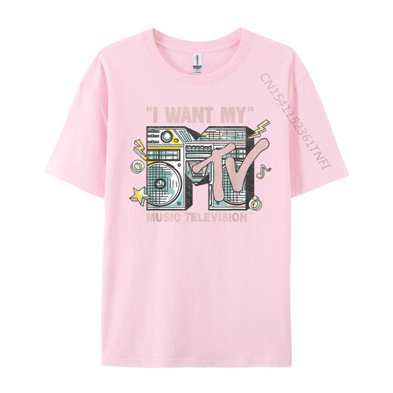 I Want My Retro Boombox Casual T-Shirt Tops & Tees Cotton Men Design Tops & Tees Top Quality Harajuku