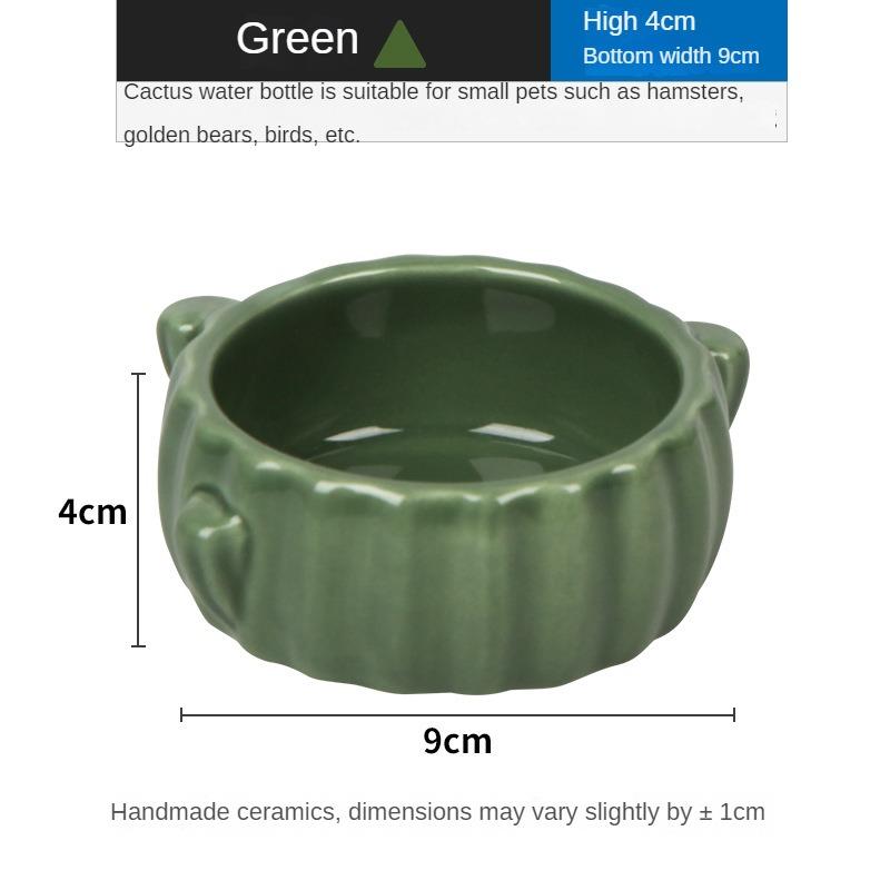 New Cactus Hamster Nest Ceramic Bowl Food Bowl Water Bottle Water Bottle Bracket Golden Bear Avoidance House Landscape Supplies