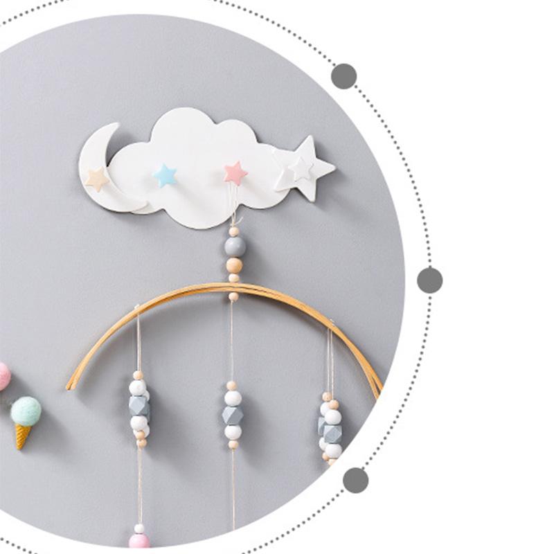 Cloud Wall Key Holder Strong Stickiness Wall Mounted Cute Shape Traceless Bedroom Coat Hook for