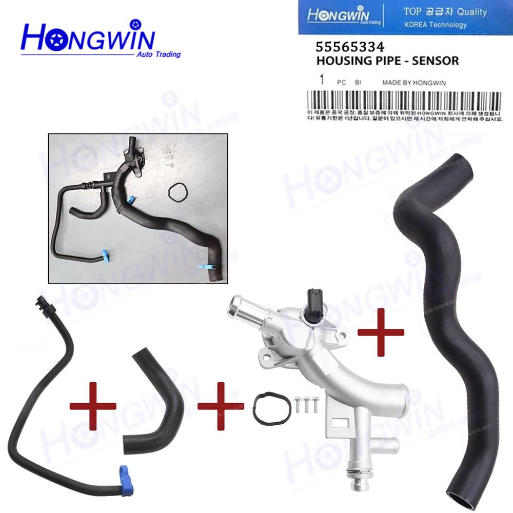 Eredeti sz.:25193922 55565334 Motorhűtő termosztátház Alumínium cső Chevrolet Cruze Sonic Trax Buick Encore 1.4L-hez