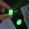 4pcs Car Luminous Tire Valve Caps Fluorescent Night Glowing Motorcycle Bicycle Bike Wheel Tyre Hub Valve Stem Caps Decor