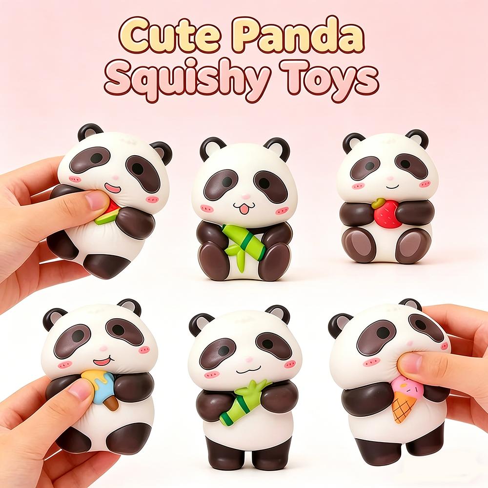 Kawaii Panda Squishy Fidget Toy 2026 New Arrival Slow Rebound Stress Relief Squeeze Toy Animal Model Birthday Party Favor