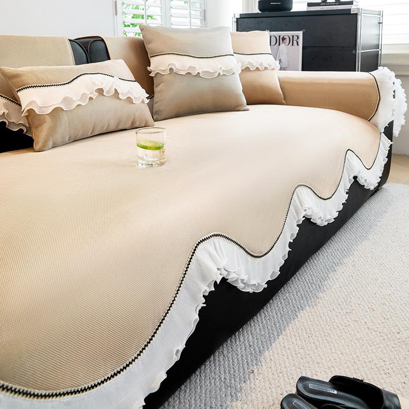 

Летняя подушка для дивана особой формы из ледяного шелка Новая подушка-мат для дивана Летний фиксированный нескользящий прохладный чехол для подушки сиденья 70*70cm