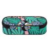 Pencil Bag Lightweight 300D Polyester Easy Open Zipper with Mesh Pocket Removable Divider and Pen Slots for School and Study