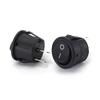 20Pcs Rocker Switch Black On Off 2 Pin Mini Round Toggle Switch 3A 250V 6A 125V Circle Switches For Rv Car Truck Boat