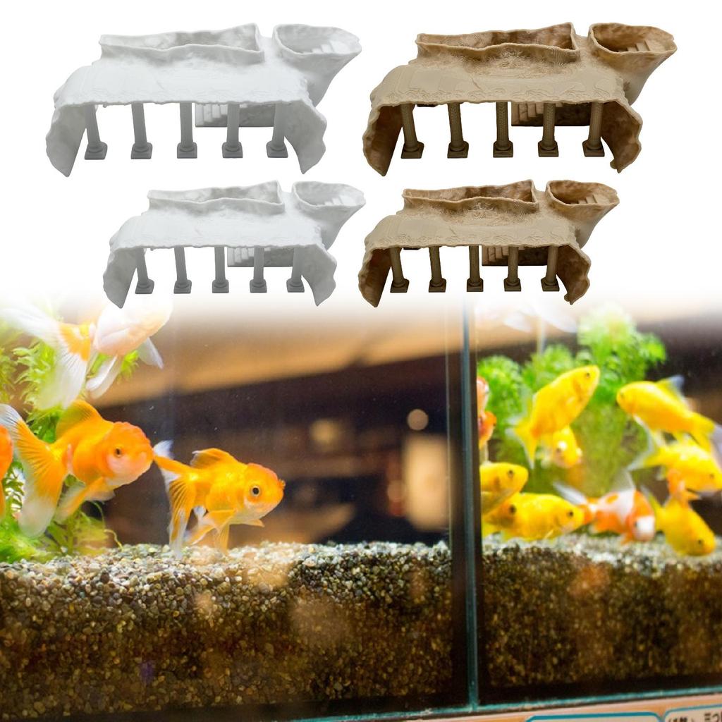 Aquarium Cave Ornament Plastic Roman Column Hideout Decor for Shrimp Cichlid Mini Aquariums