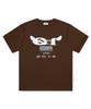ESCAPEFROM Angel Escf Logo Collage Print Oversized Short Sleeve T-Shirt Brown