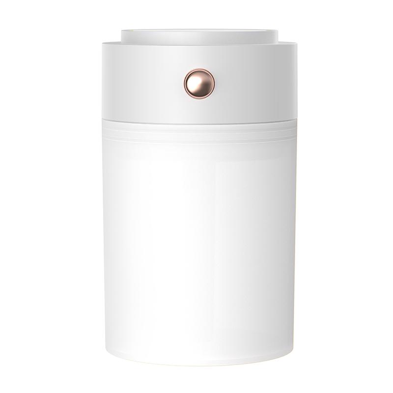 

829 250ml Portable Electric Air Humidifier Aroma Oil Diffuser Low Noise USB Cool Mist Sprayer with Colorful Night Light,Style B White