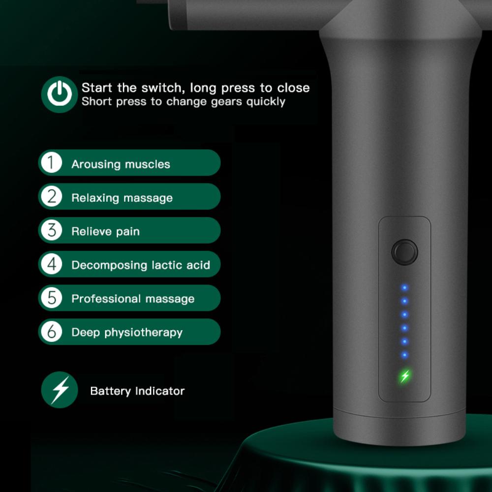 Booster Muscle Massage Gun Electric Neck Fascial Gun For Body Massager Relaxation Fitness Pain Relief Antistress