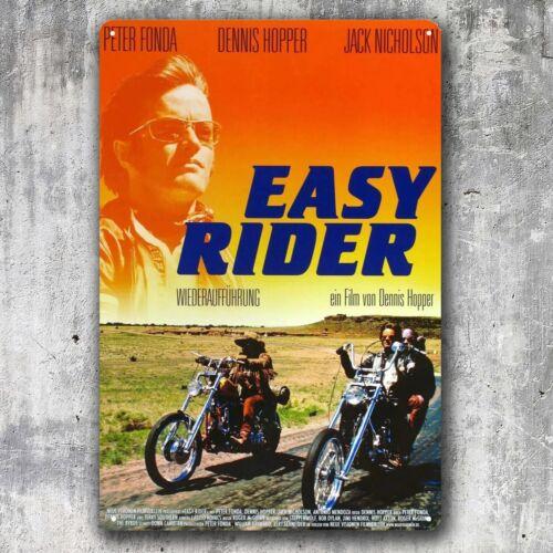 Easy Riders Peter Fonda Dennis Hopper Movie Metal Poster Tin Sign xcm Plate 20x30cm(7.8x11.8inch)