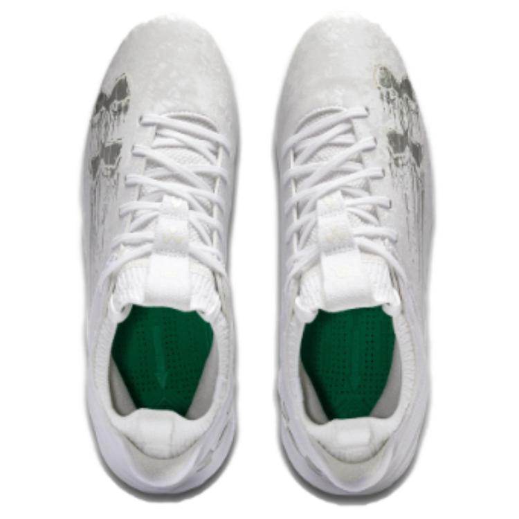 Under Armour Blur 2 MC Suede White Metallic Silver Men Sneakers 3027978-101