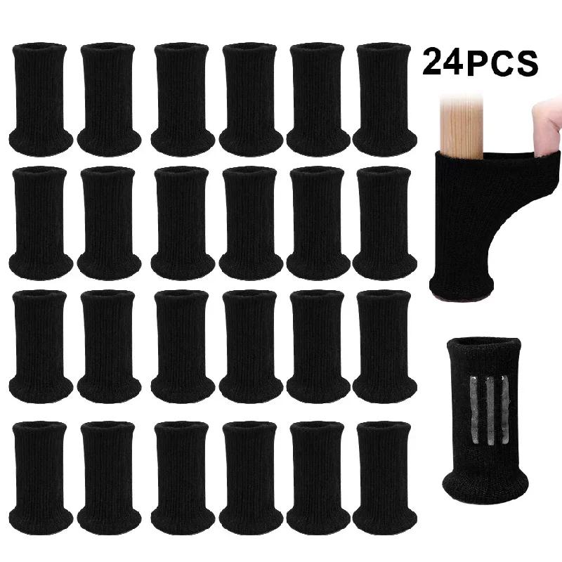 

Multi-Color Knitted Silicone Chair Leg Socks with Anti-Slip Design for Floor Protection Prevent Scratches and Reduce Noise чёрный