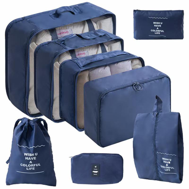 Cross-Border Travel Storage Bag Set: 8-Piece and 9-Piece Clothing Organizer