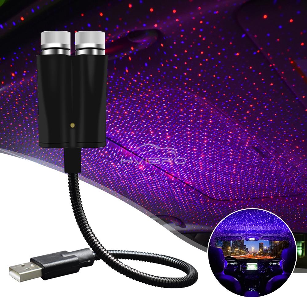 Car Roof Star Sky Light Interior Mini LED 5V Starry Atmosphere Projector Decoration USB Night Flashlight Home Decor Galaxy Lamp