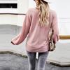 Autumn Winter Women Solid Color V Neck Knit Sweater Long Sleeve Top