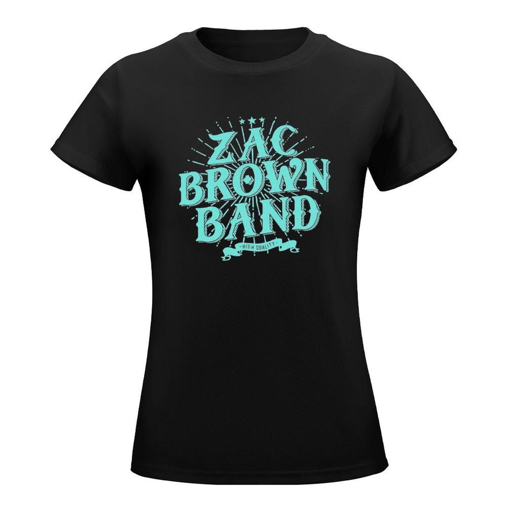 Zac Brown Band T-Shirt Tops Koreanische Mode Weiße T-Shirts für Frauen