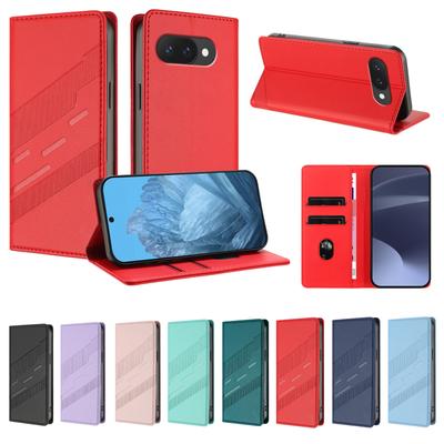 Magnetische Leder-Brieftaschen-Flip-Hülle für Google 5 5A 6 6A 7 7A 8 8A 9 9A 10 Pro XL Handyhülle | Klassisches Design mit Kartenfächern