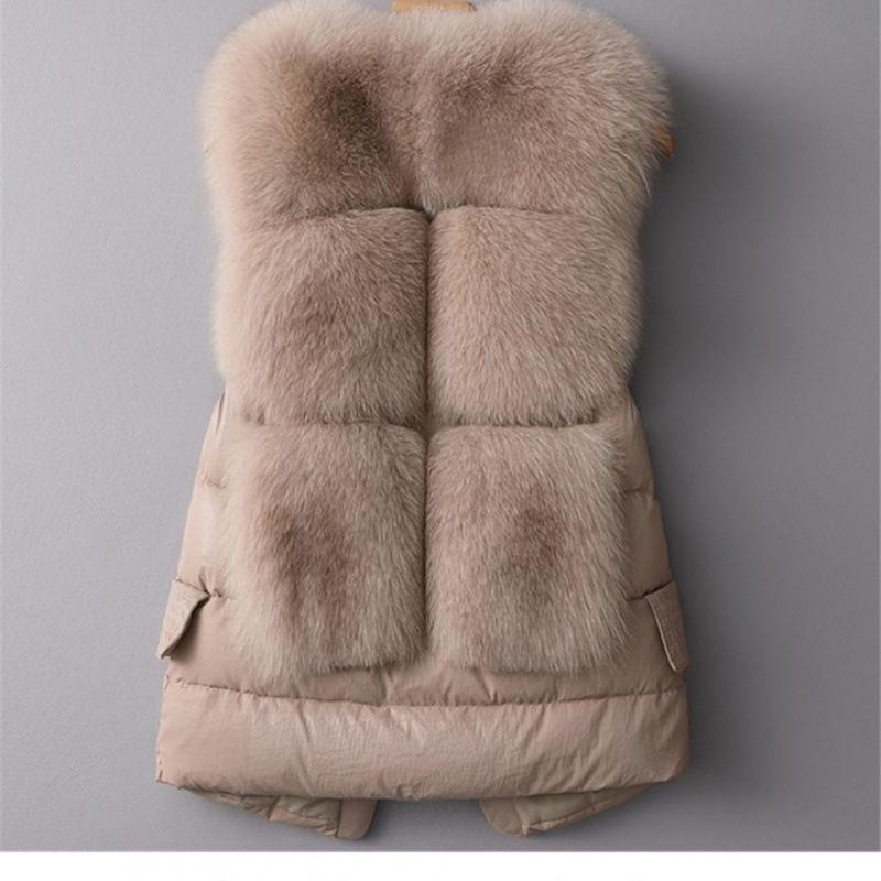 Women Vest Coat Autumn Short Jacket Iimitation Fox Fur Vest Winter OutCoat Waistcoat Sleeveless Coat