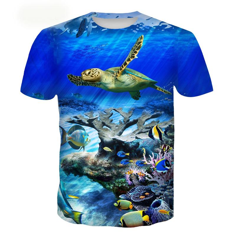 

Men Marine Animals 3D Printed Tees Summer Casual Short Sleeves Kids T Shirts Women O-Neck Tops 6XL
