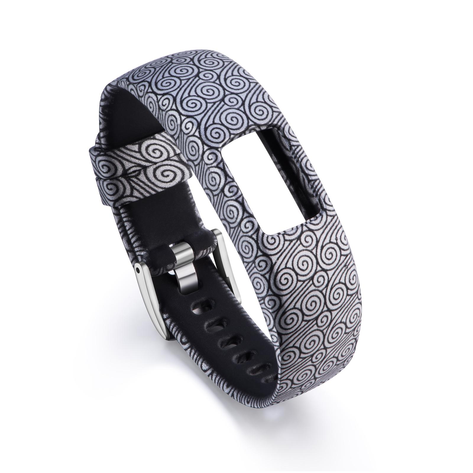 

Patterned Soft Silicone Watch Strap for Garmin VivoFit 4,Length: 210mm As shown J