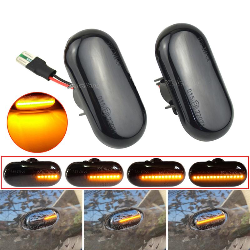 2x For Nissan INTERSTAR Opel MOVANO Renault CLIO Mercedes-benz Smart Dacia Dynamic LED Turn Signal Side Marker Blinker Light