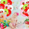 1 Set Sweet Strawberry Aluminum Film Balloons Set DIY Scene Layout Party Decoration Kids Inflatable Fruit Balloons Toy Wedding Birthday