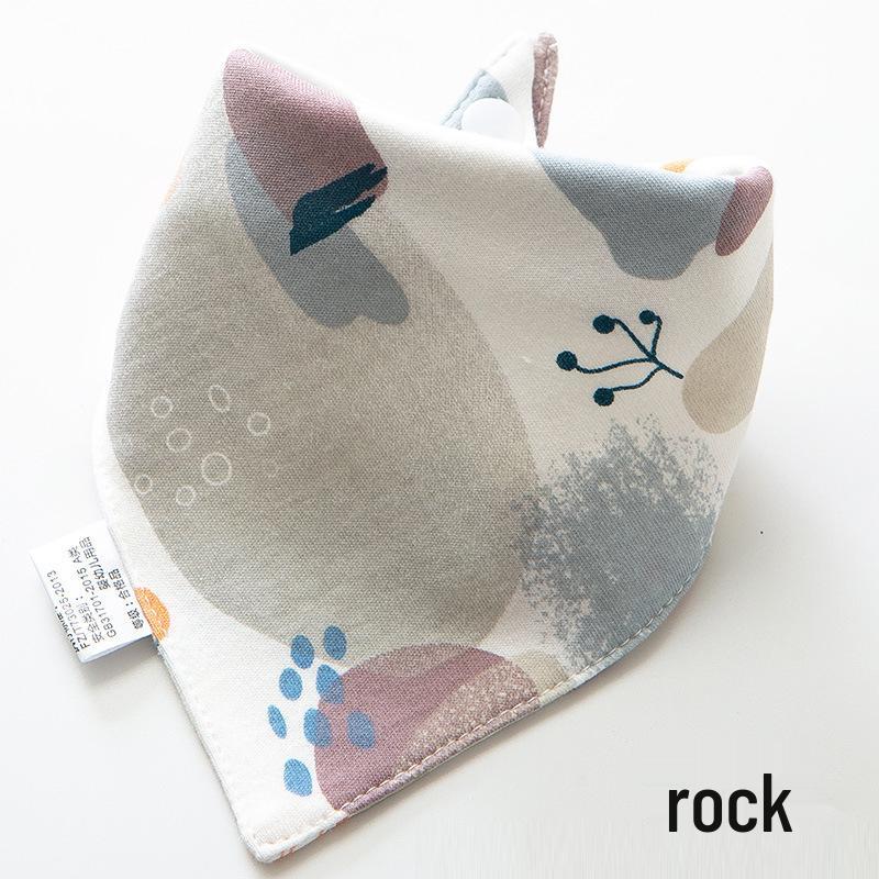 Pure Cotton Baby Drool Bib: Double-Layer Triangle Scarf with Snap Closure, Anti-Spit Up for Newborns