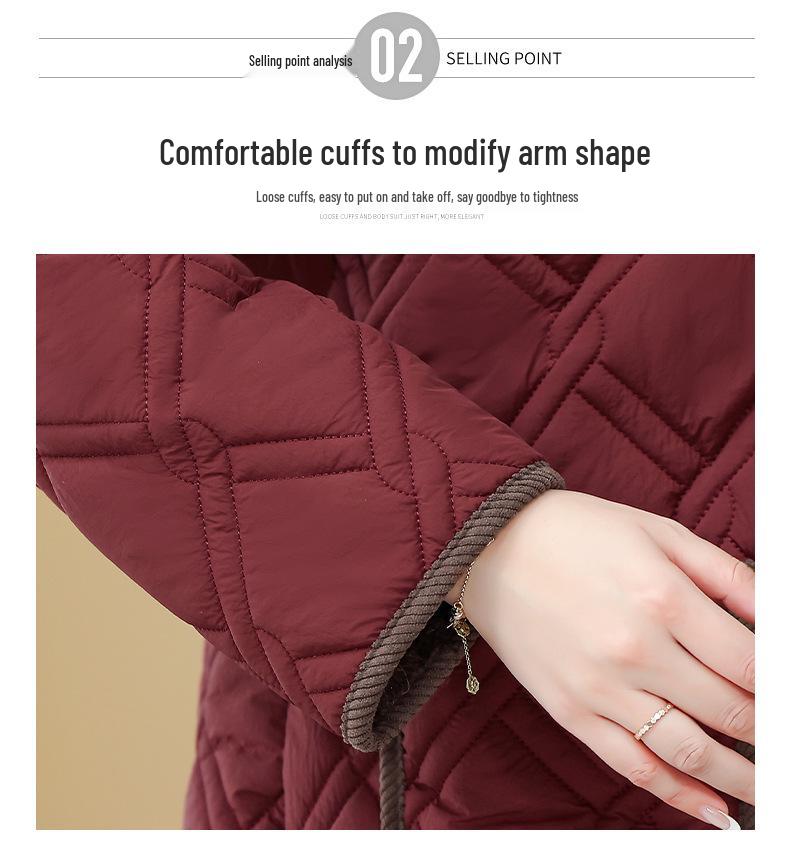 Mamas Baumwolljacke mit Fleecefutter in Übergröße: Gemütliche Herbst-/Winterkleidung für Frauen mittleren Alters und ältere Frauen