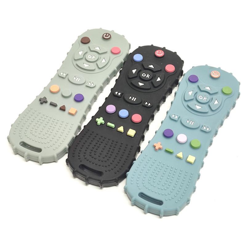 1/3PCS Silicone simulation remote control teething teething soothing anti-feeding toys food grade silicone buttons food grade