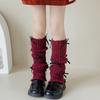 Red Leg Warmers, Sock Sleeves for Women and Girls, Winter Leg Accessories for Boots