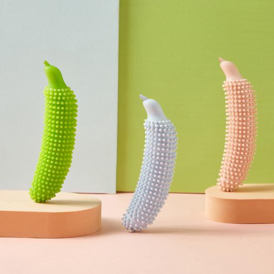 Dog Chew Toy Good Toughness Attractive Interactive Relieve Boredom Cleaning Teeth Bite Resistant TPE Cucumber Stick Pet Teething Toy Pet Supplies