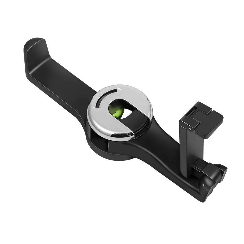 

Car seat hook with phone holder, multifunctional and hidden 2-in-1 car seat hook with phone holder, universal rear headrest hook срібний