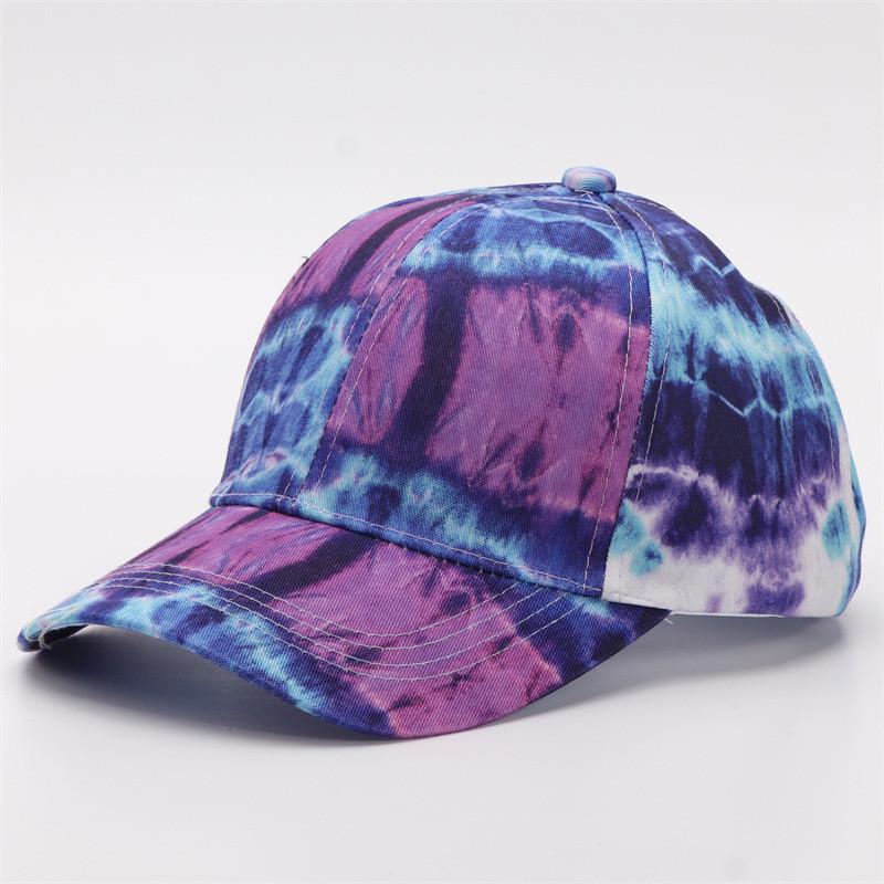 Digital Print Gradient Baseball Cap With Sun Protection For Casual Outdoor Wear