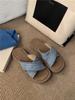 Thick-bottomed Woven Fringed Cross-strapped Slippers for Women's Summer Wear 2025 New Vacation Bohemian Cool Slippers for Women